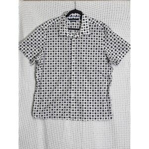 Perry Ellis XXL Stretch‎ Short Sleeve Button Down Shirt Patterned